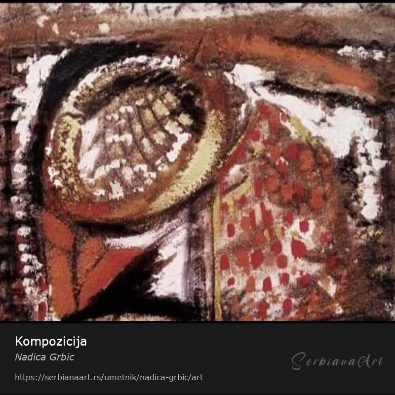 Kompozicija, Kombinovano/Platno, Nadica Grbic