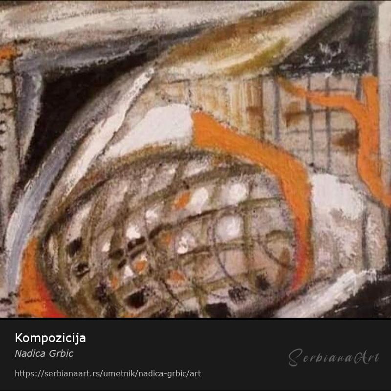 Kompozicija, Kombinovano/Platno, Nadica Grbic