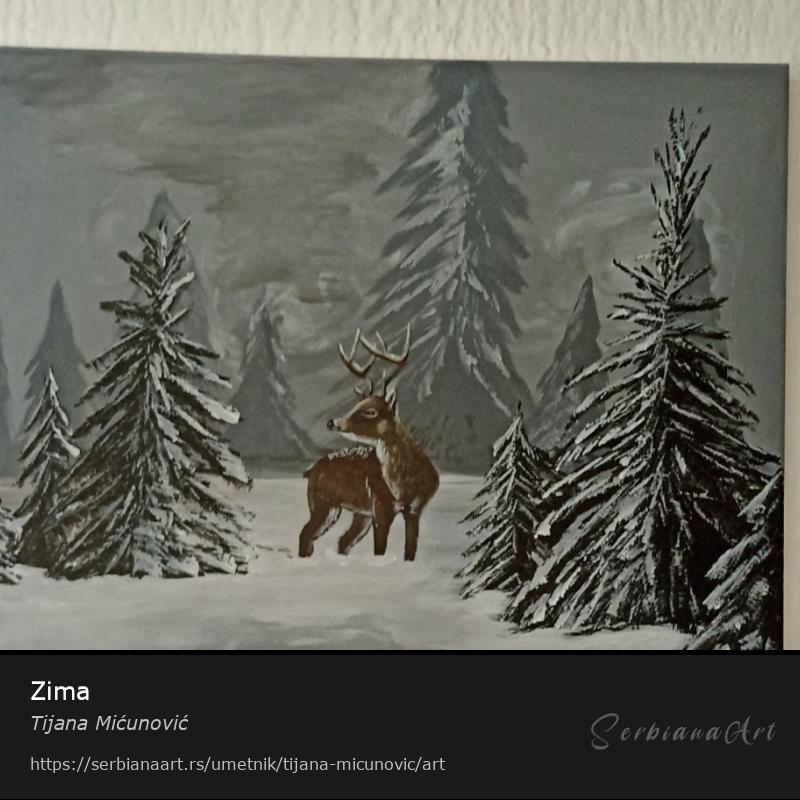 Zima, Akrilik/Platno, Tijana Mićunović