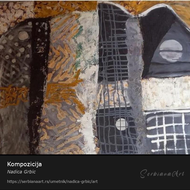 Kompozicija, Ulje/Platno, Nadica Grbic