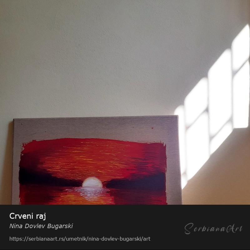 Crveni raj, Akrilik/Platno, Nina Dovlev Bugarski