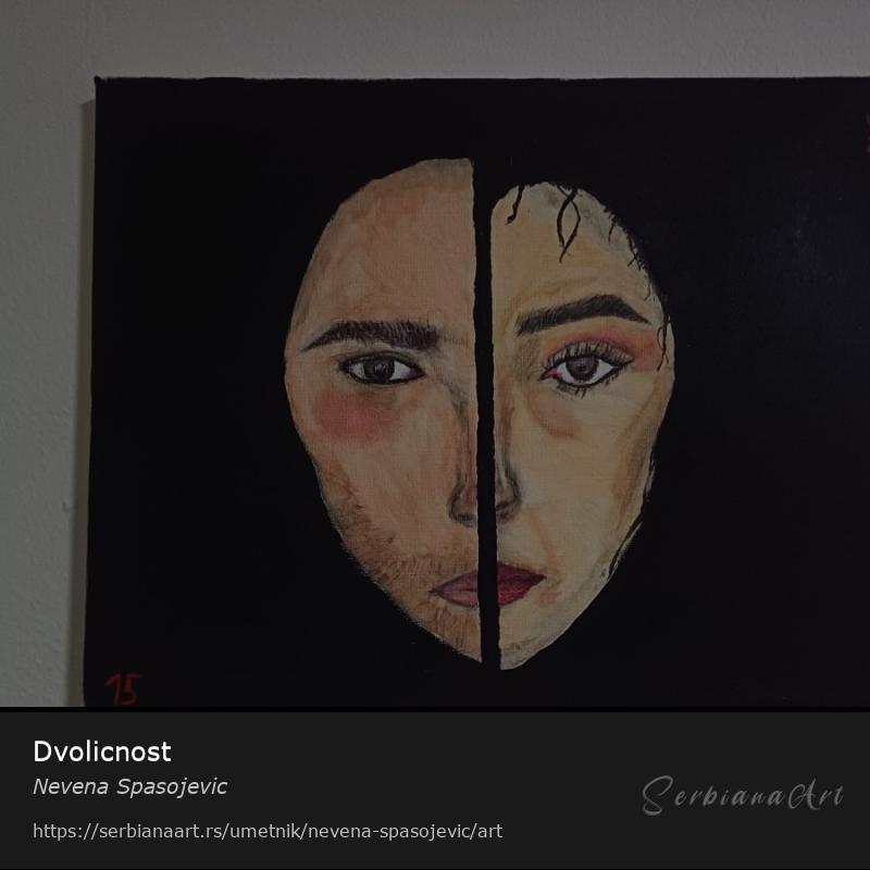 Dvolicnost, Akrilik/Platno, Nevena Spasojevic