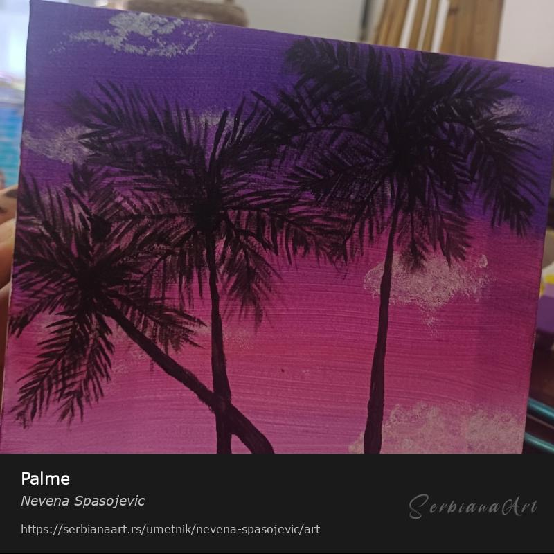 Palme, Akrilik/Platno, Nevena Spasojevic