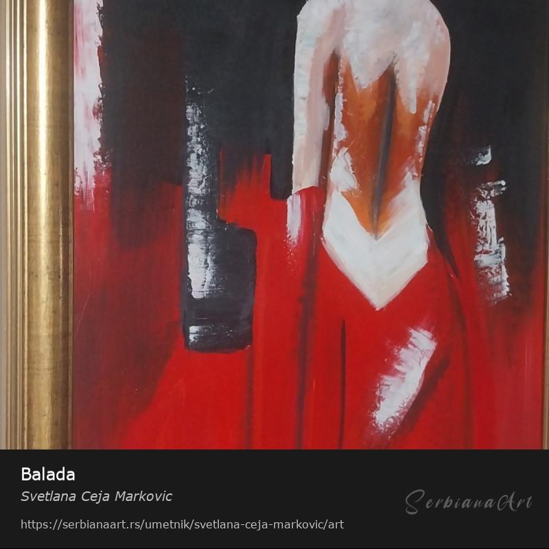 Balada, Kombinovano/Platno, Svetlana Ceja Markovic