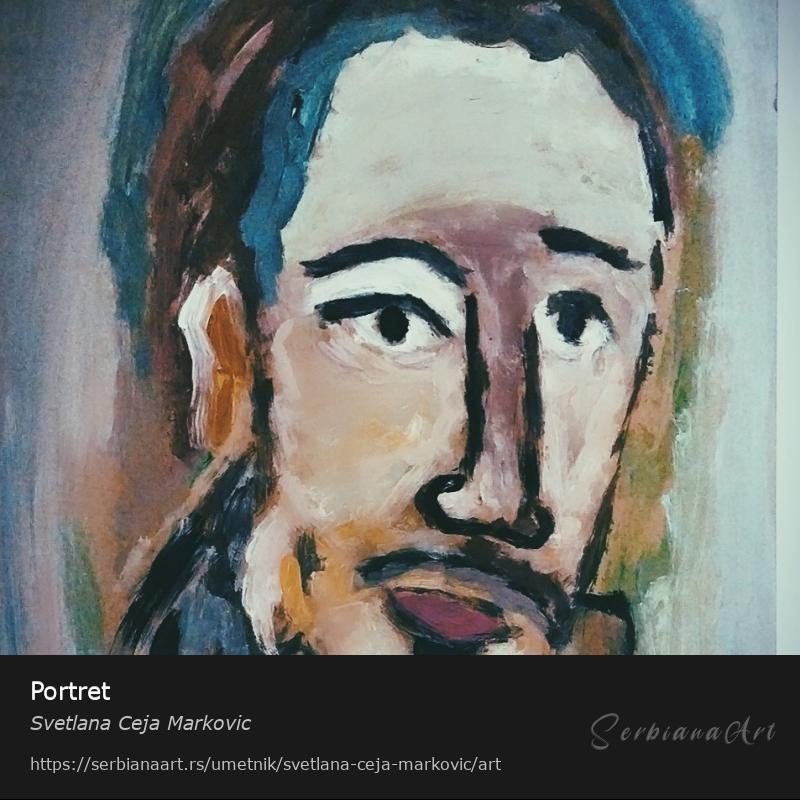 Portret, Akrilik/Platno, Svetlana Ceja Markovic