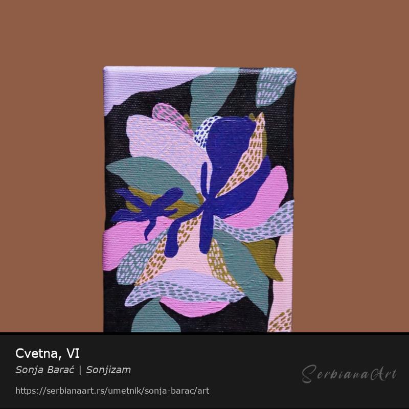 Cvetna, VI, Akrilik/Platno, Sonja Barać | Sonjizam
