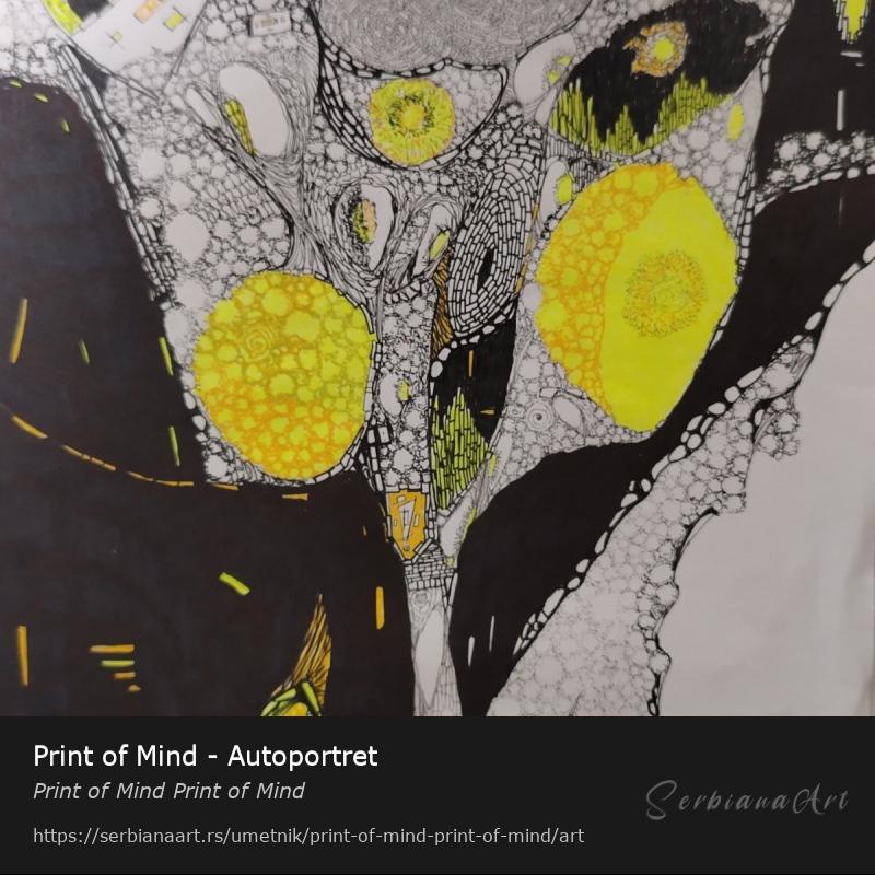 Print of Mind - Autoportret, Kreativna rukotvorina/Papir, Print of Mind Print of Mind