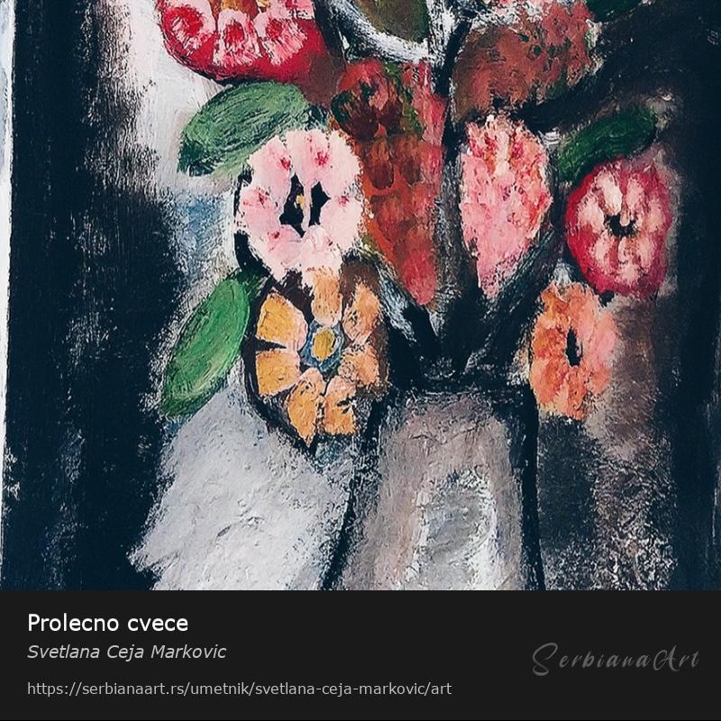 Prolecno cvece, Akrilik/Platno, Svetlana Ceja Markovic