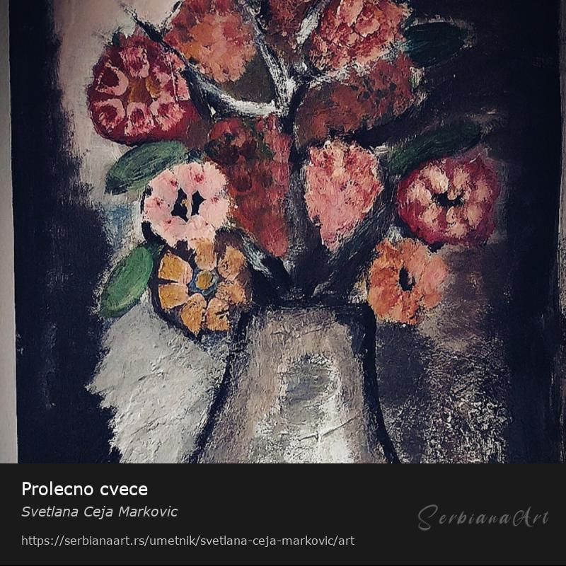 Prolecno cvece, Akrilik/Platno, Svetlana Ceja Markovic