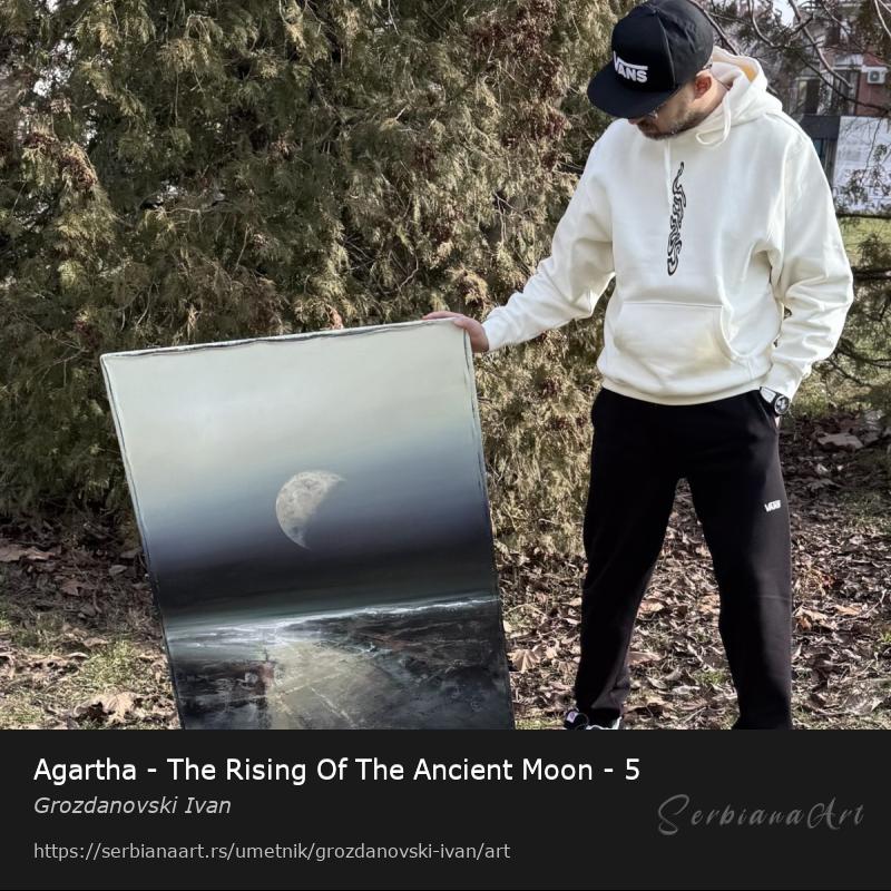 Agartha - The Rising Of The Ancient Moon - 5, Ulje/Platno, Grozdanovski Ivan