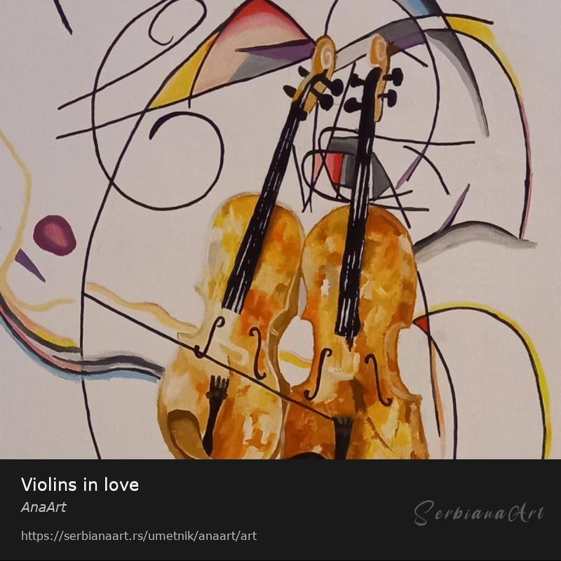 Violins in love, Ulje/Platno, AnaArt