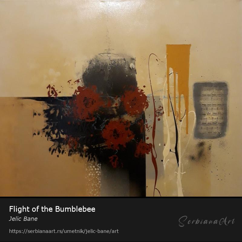 Flight of the Bumblebee, Akrilik/Platno, Jelic Bane