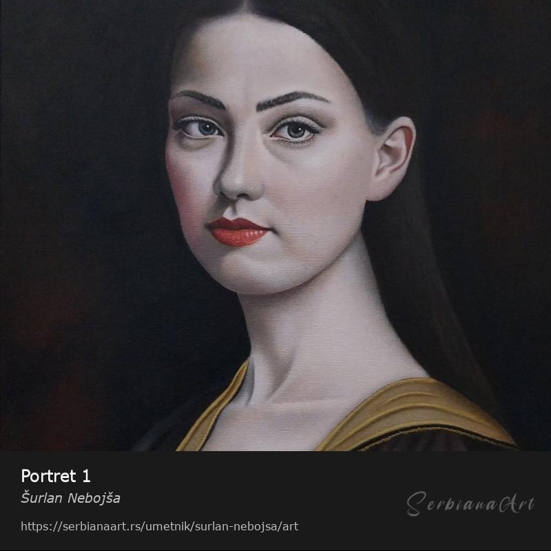 Portret 1, Akrilik/Platno, Šurlan Nebojša