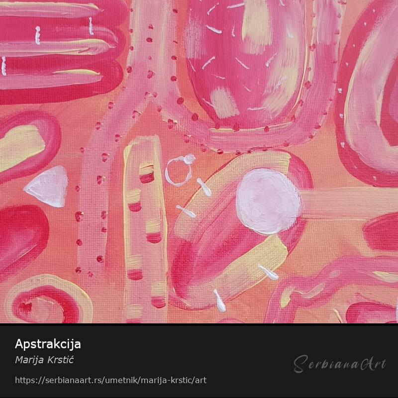 Apstrakcija, Akrilik/Platno, Marija Krstić