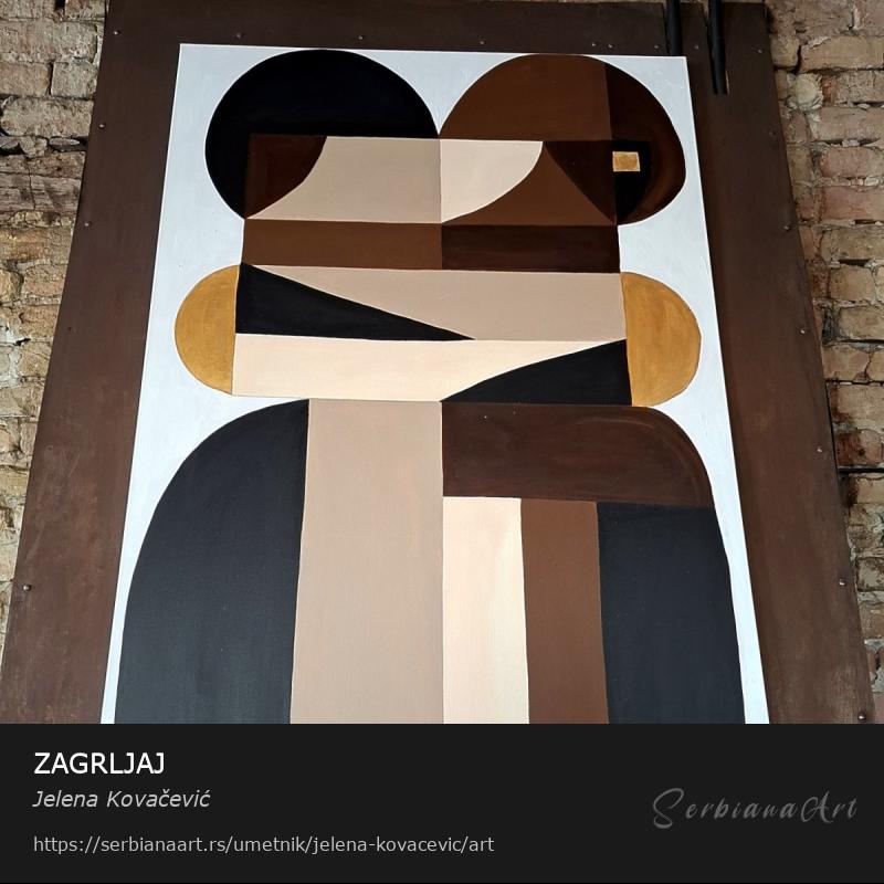 ZAGRLJAJ, Akrilik/Platno, Jelena Kovačević