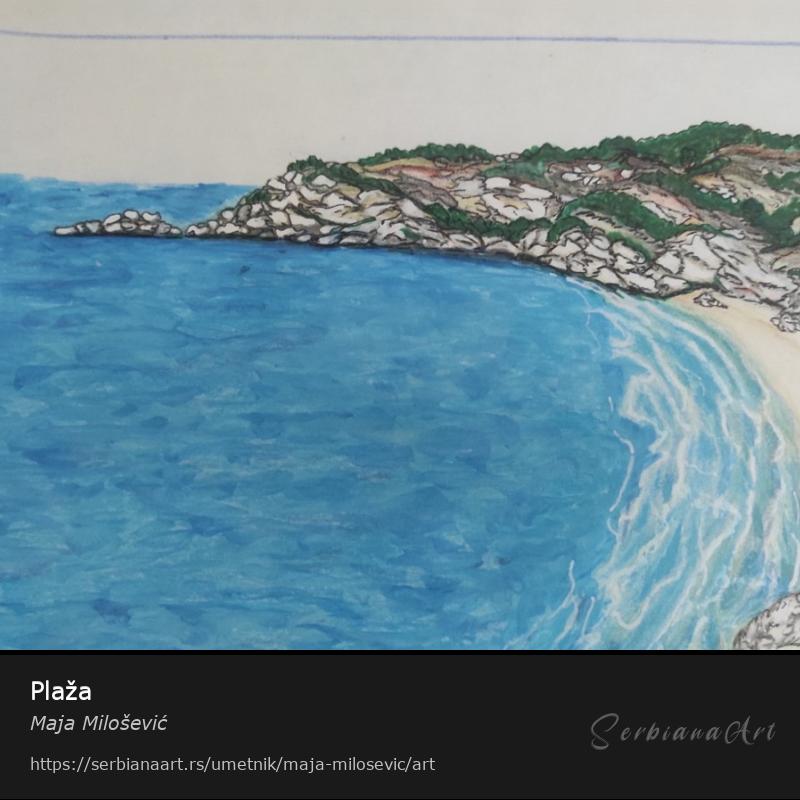 Plaža, Kombinovano/Papir, Maja Milošević