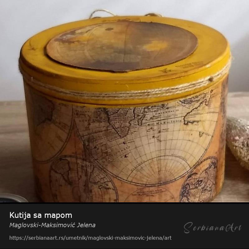 Kutija sa mapom, Kućni dekor/Karton, Maglovski-Maksimović Jelena