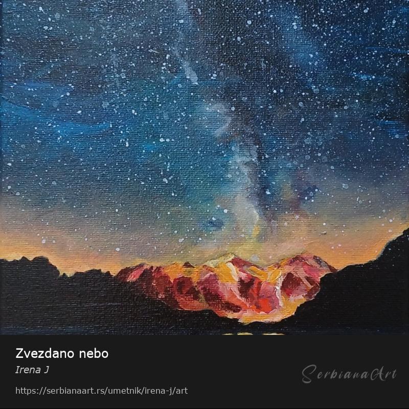 Zvezdano nebo, Akrilik/Platno, Irena J