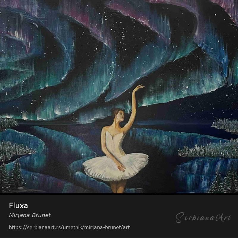 Fluxa, Akrilik/Platno, Mirjana Brunet