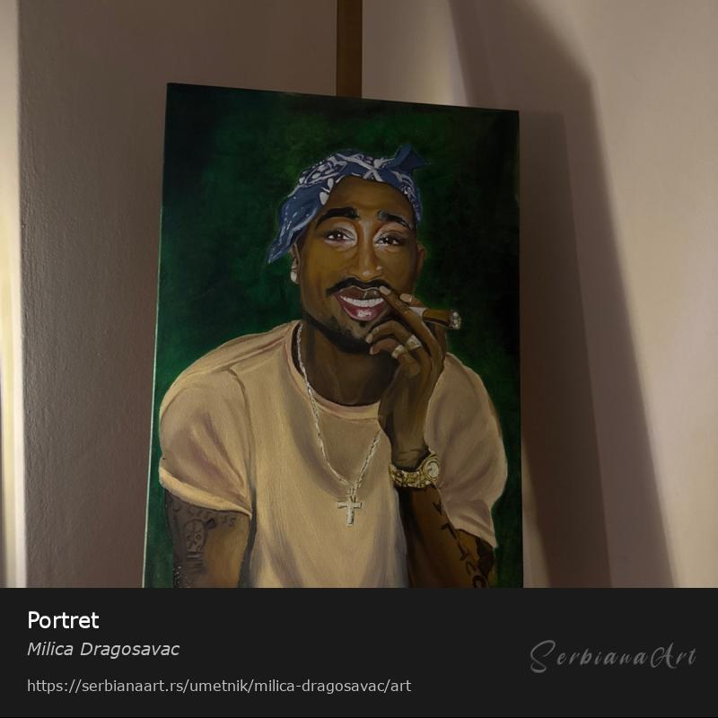 Portret, Ulje/Platno, Milica Dragosavac
