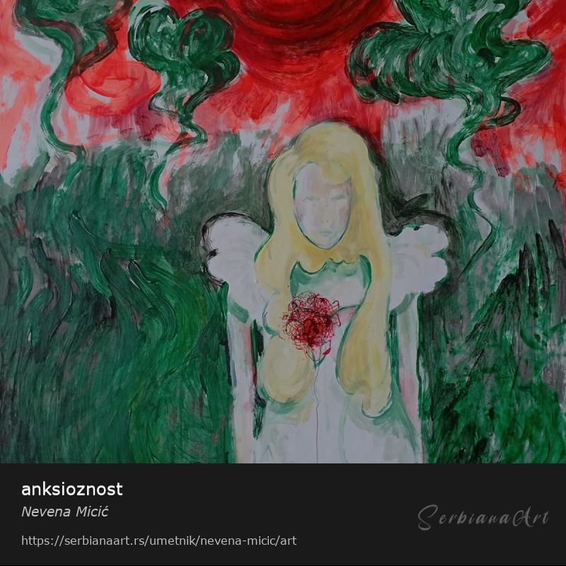 anksioznost, Akrilik/Papir, Nevena Micić