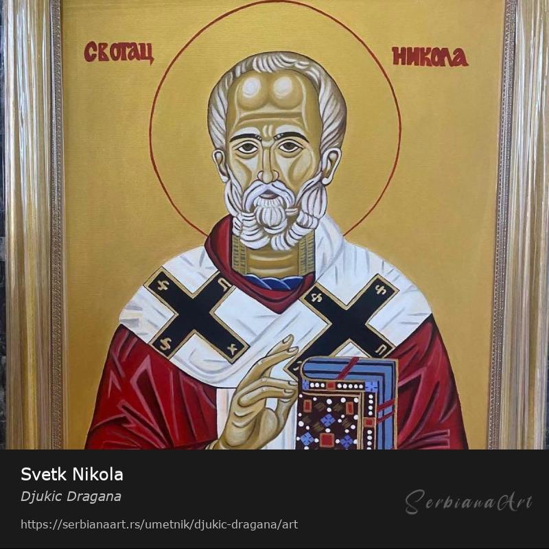 Svetk Nikola, Ulje/Platno, Djukic Dragana