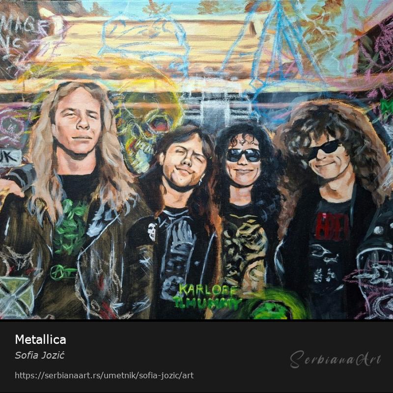 Metallica, Kombinovano/Platno, Sofia Jozić