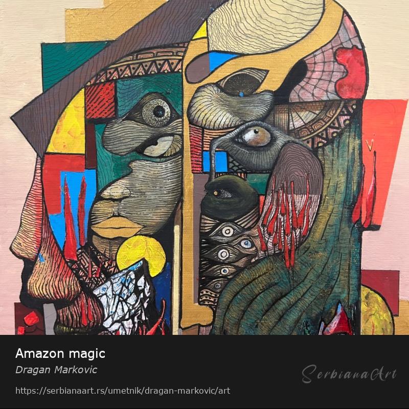 Amazon magic, Akrilik/Platno, Dragan Markovic