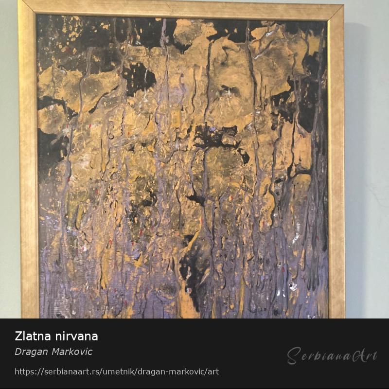 Zlatna nirvana, Akrilik/Platno, Dragan Markovic