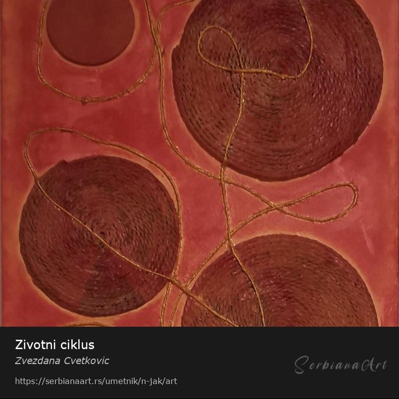 Zivotni ciklus, Kolaž/Platno, Zvezdana Cvetkovic