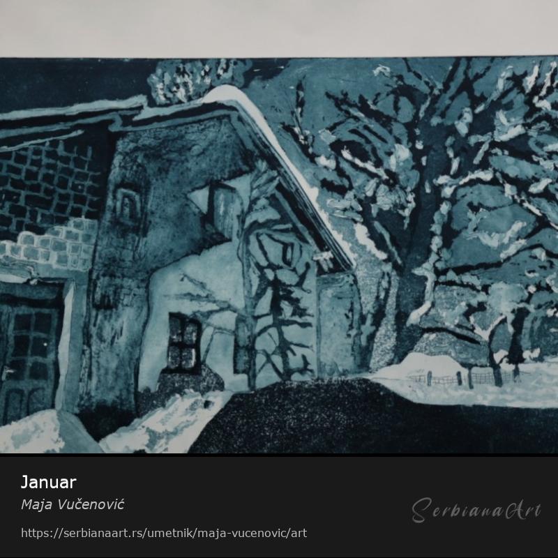 Januar, Grafika/Papir, Maja Vučenović