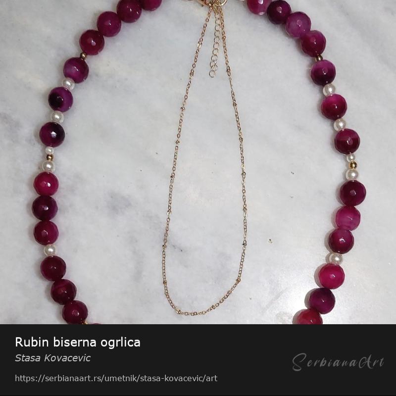 Rubin biserna ogrlica, Kombinovano/Kombinovano, Stasa Kovacevic