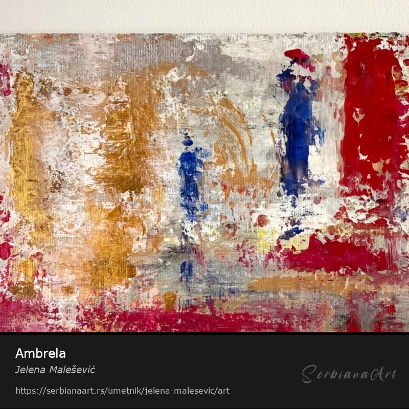 Ambrela, Akrilik/Platno, Jelena Malešević
