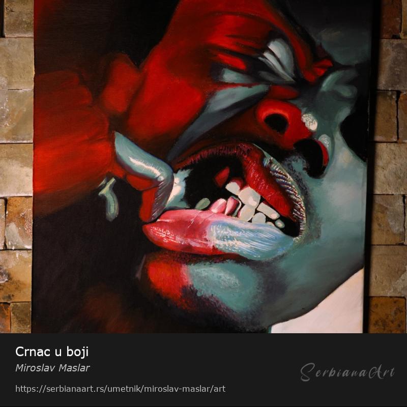 Crnac u boji, Akrilik/Platno, Miroslav Maslar
