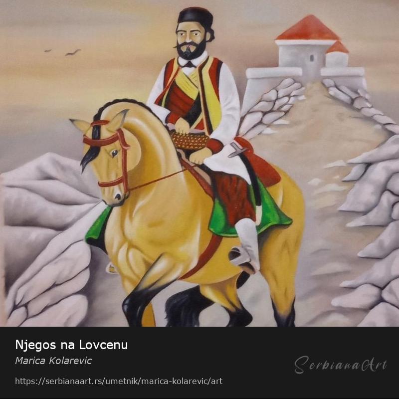Njegos na Lovcenu, Ulje/Platno, Marica Kolarevic
