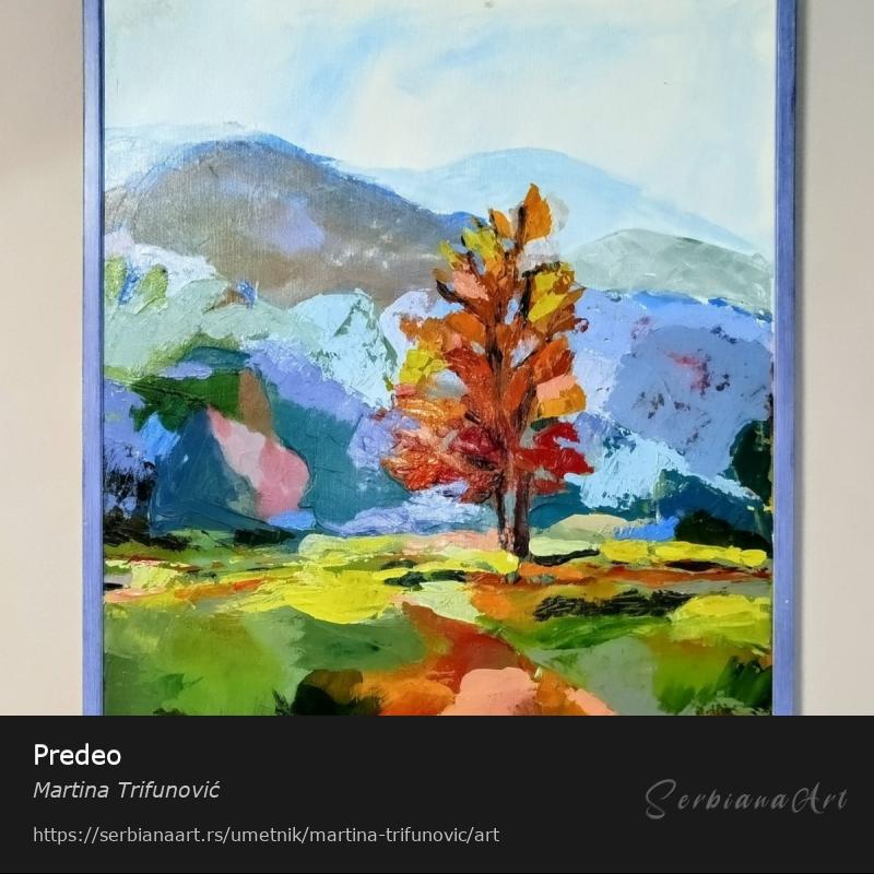 Predeo, Akrilik/Platno, Martina Trifunović