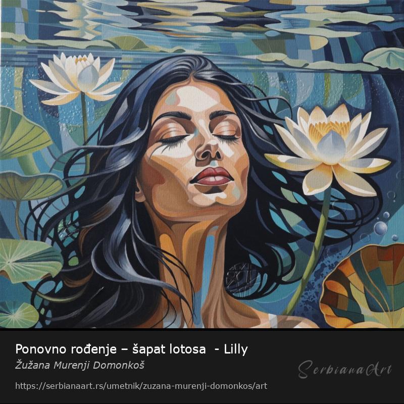 Ponovno rođenje – šapat lotosa  - Lilly, Akrilik/Platno, Žužana Murenji Domonkoš