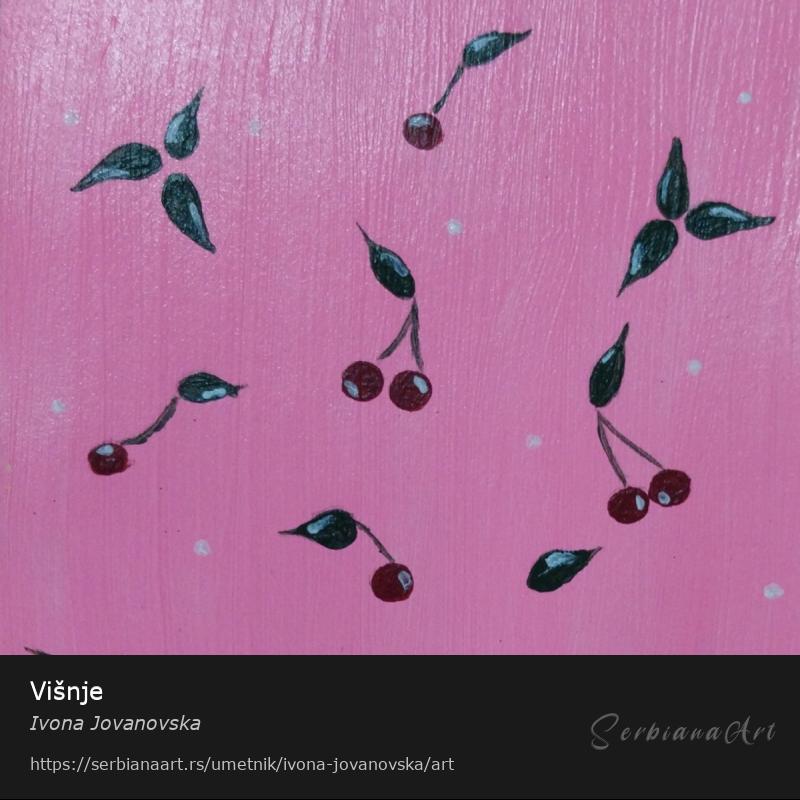 Višnje, Akrilik/Papir, Ivona Jovanovska