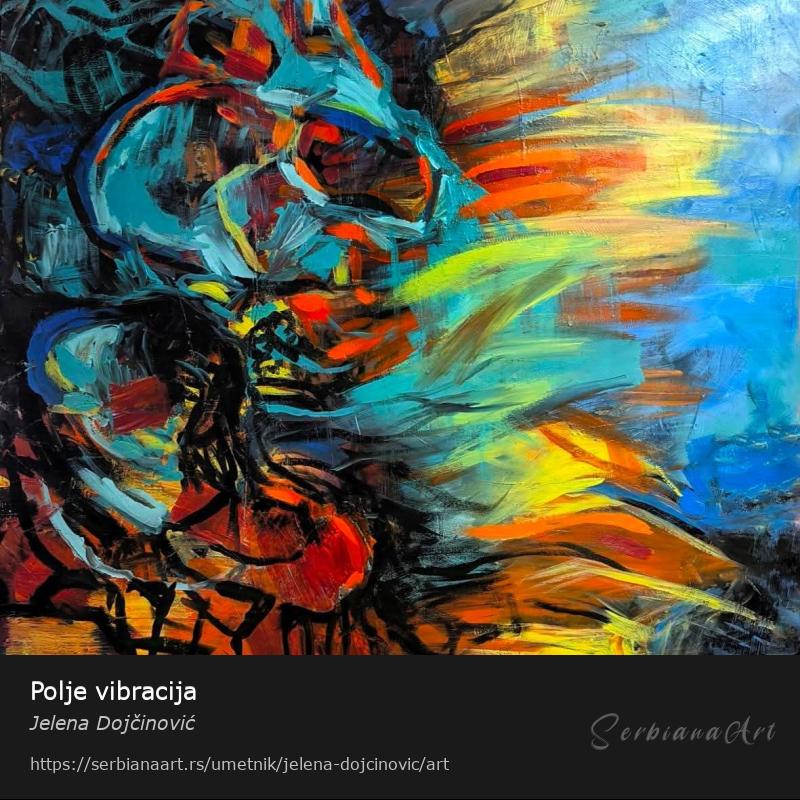 Polje vibracija, Kombinovano/Platno, Jelena Dojčinović