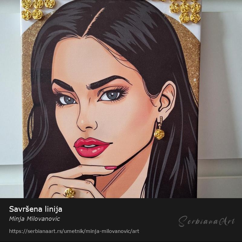 Savršena linija, Digital art/Platno, Minja Milovanovic