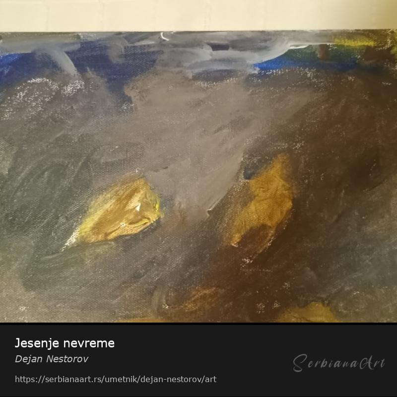 Jesenje nevreme, Akrilik/Platno, Dejan Nestorov