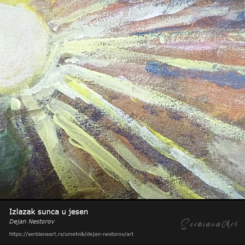 Izlazak sunca u jesen, Akrilik/Platno, Dejan Nestorov