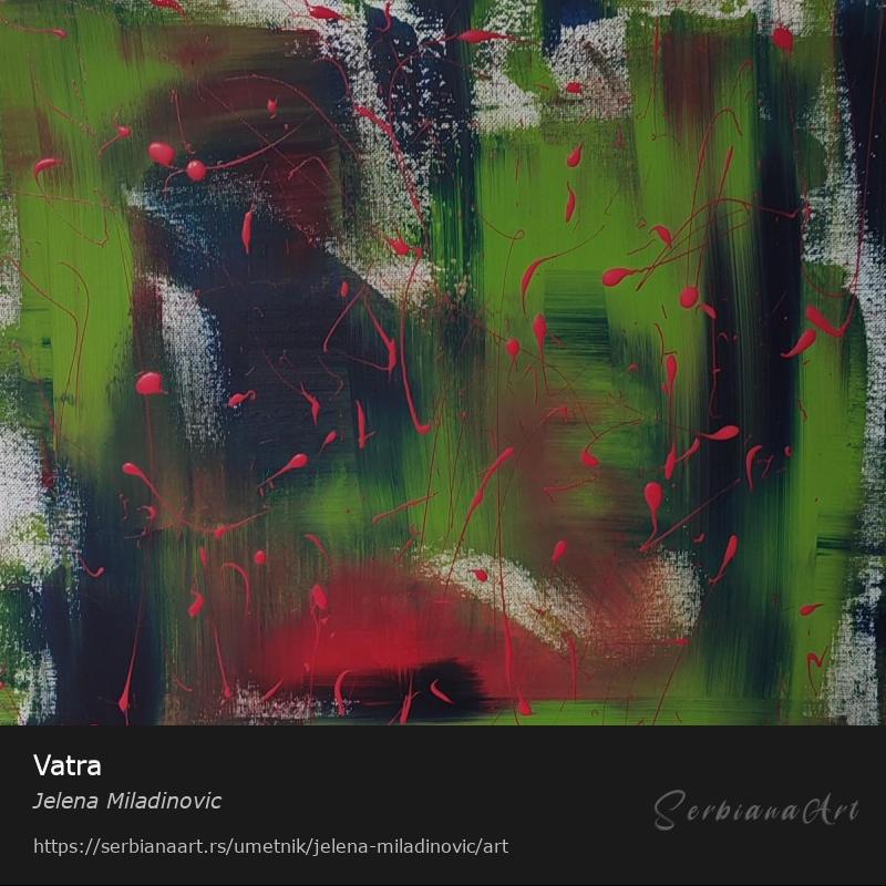 Vatra, Akrilik/Platno, Jelena Miladinovic