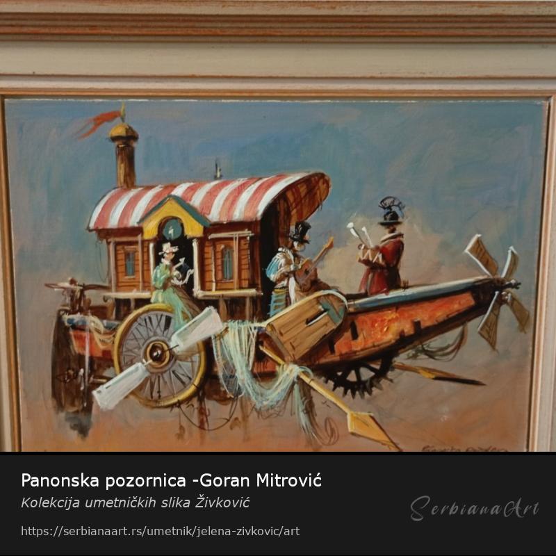 Panonska pozornica -Goran Mitrović, Kombinovano/Lesonit, Kolekcija umetničkih slika Živković