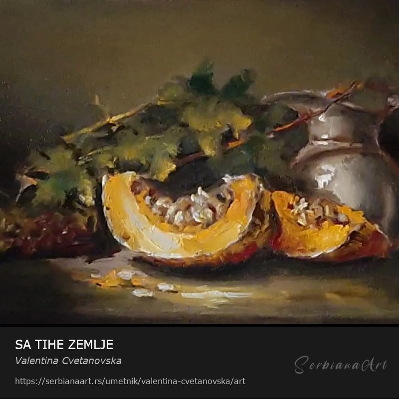 SA TIHE ZEMLJE, Ulje/Platno, Valentina Cvetanovska