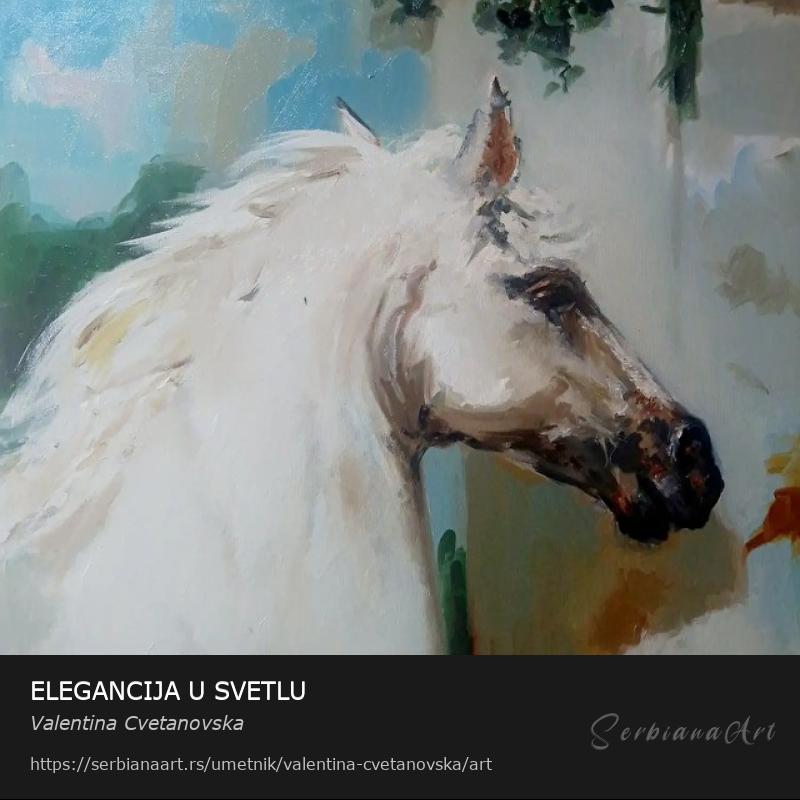 ELEGANCIJA U SVETLU, Ulje/Platno, Valentina Cvetanovska