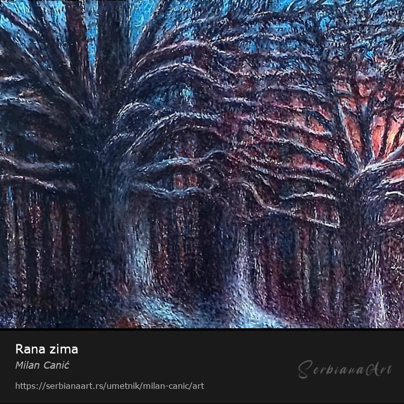 Rana zima, Ulje/Platno, Milan Canić