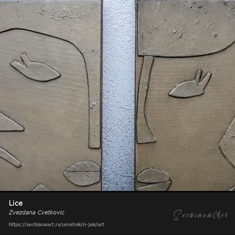 Lice, Kombinovano/Platno, Zvezdana Cvetkovic