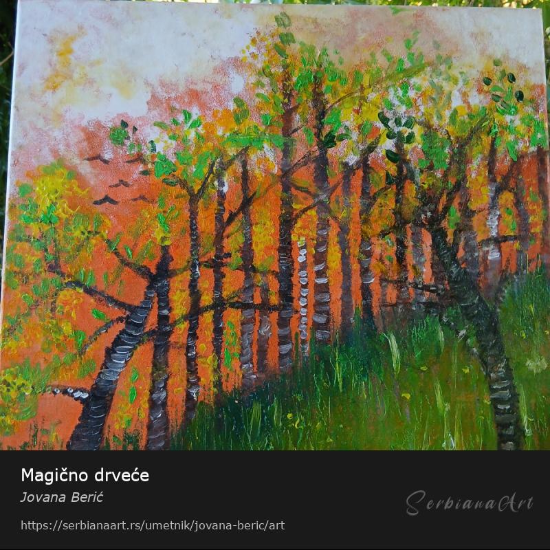 Magično drveće, Ulje/Platno, Jovana Berić