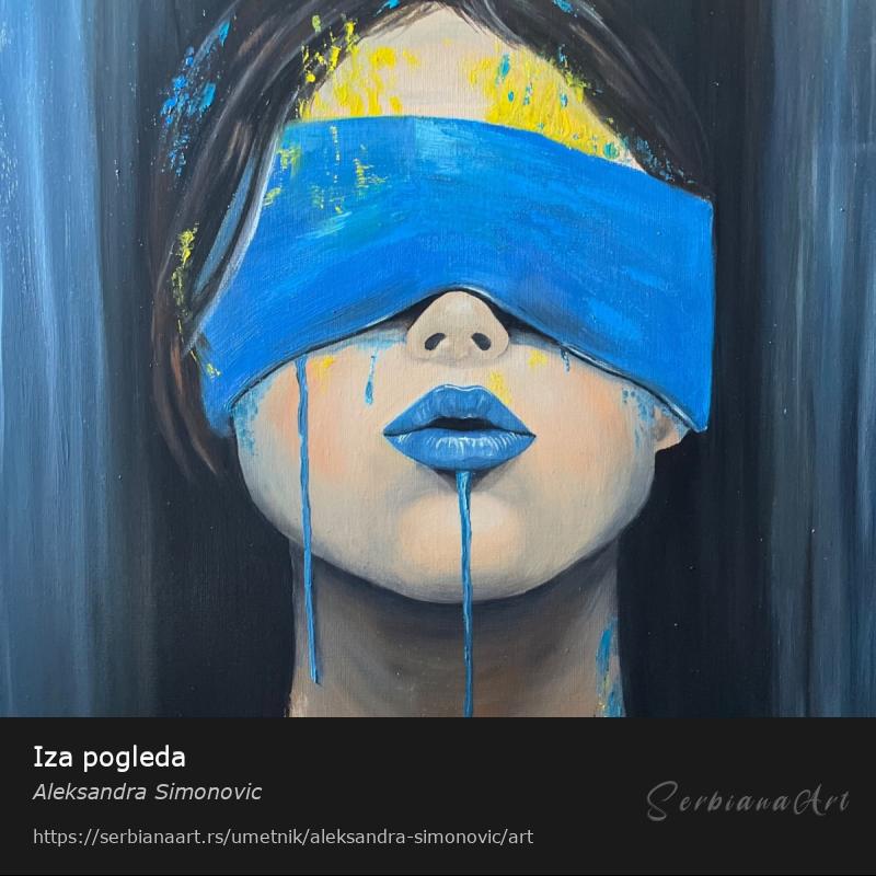 Iza pogleda, Ulje/Platno, Aleksandra Simonovic